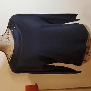 Talbots top, silk collar with rhinestone buttons , size Medium